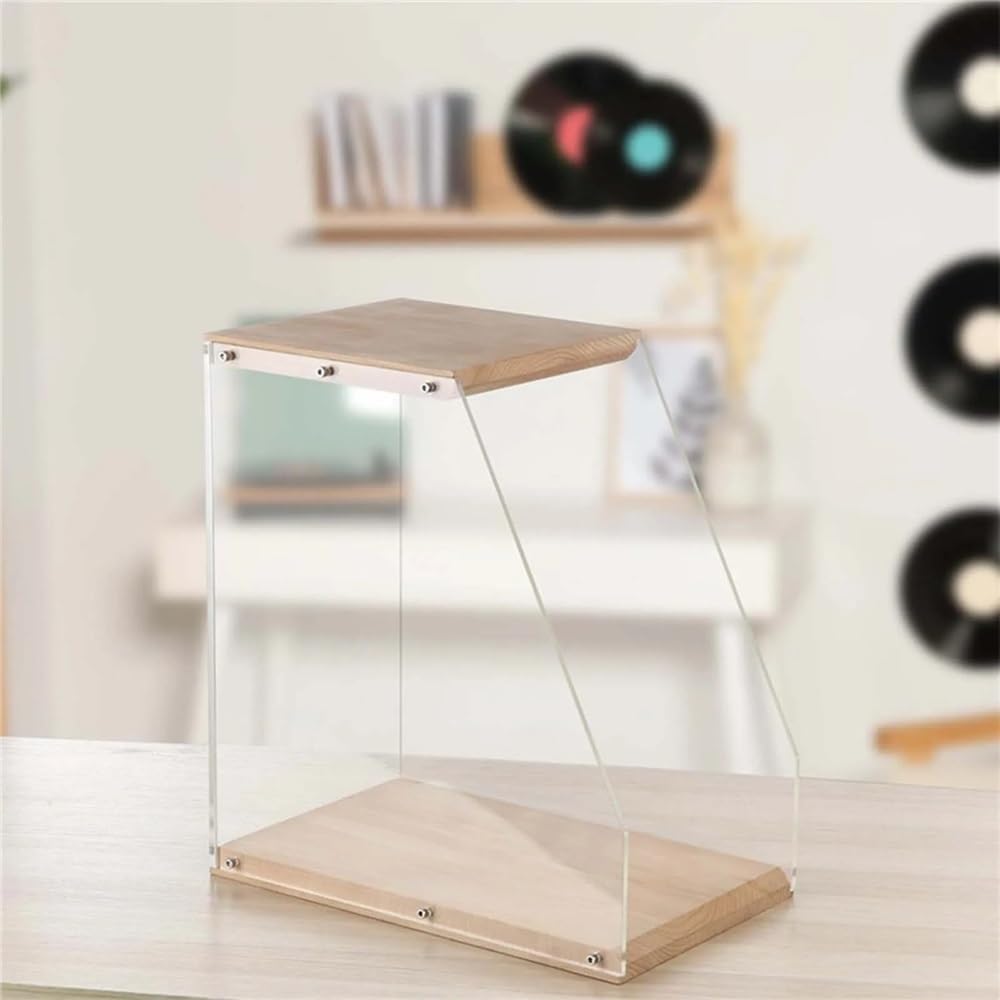 Schallplattenständer CD Storage Case Solid Wood Wooden Records Rack Display Rack Desktop Decoration for Books Magzines Home Bedroom Music Lovers Schallplatten Aufbewahrung