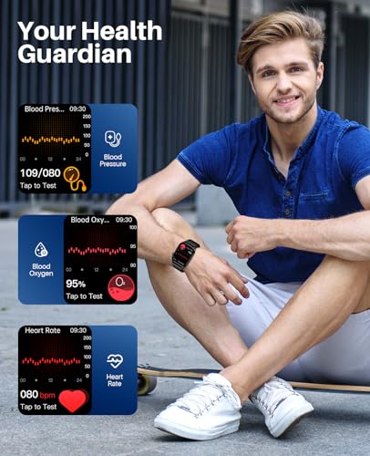 Souyie Smart Watch For Men Women, Infrared True Blood Oxygen Monitor, 2.04-Inch Amoled Display, Heart Rate Blood Pressure Sleep Monitor thumb #1