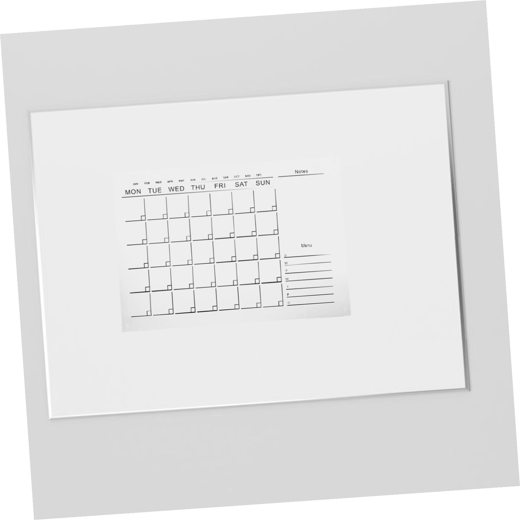 Holibanna Pizarra Acrílica Transparente l Calendario Semanal Borrable, Planificador De Pared Práctico, Colgante Para Nevera 4 Tachuelas y Marcador, Uso Doméstico y Oficina