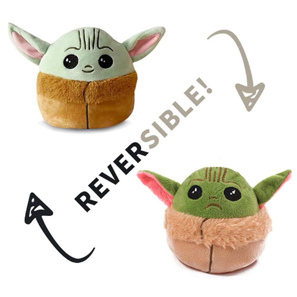 BZCSHOW Baby Yoda Plush Reversible Plushie The Child Mandalorian Double Sided Flip Mood Octopus Reversed Stuffed Animal Toy Doll Kid Figure Reversable Plushies Kids Gifts Toys 6 inch