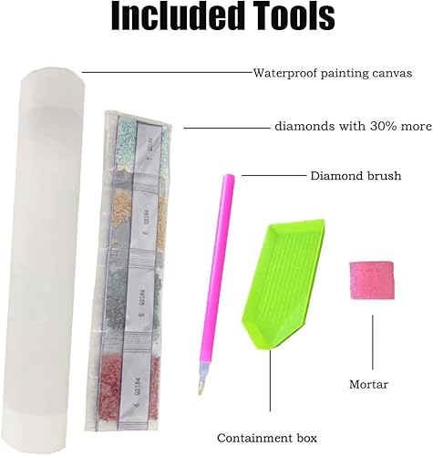 Miniatura 6 de EIBEILI Paquete de 2 kits de pintura de diamantes para adultos, paisajismo 5D kits de arte de diamantes para principiantes, flores amanecer,