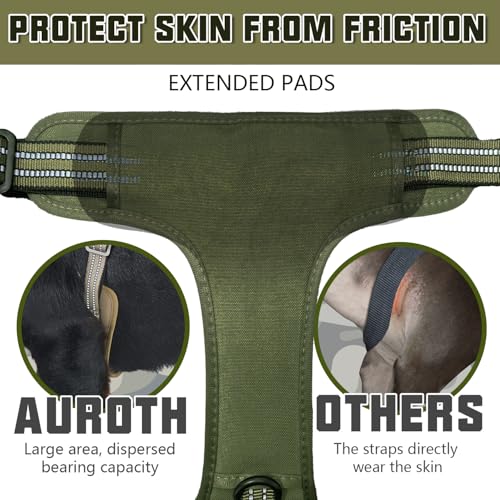 Image of AUROTH Dog Harness for Large Dogs, No Pull Tactical Dog Vest Heavy Duty