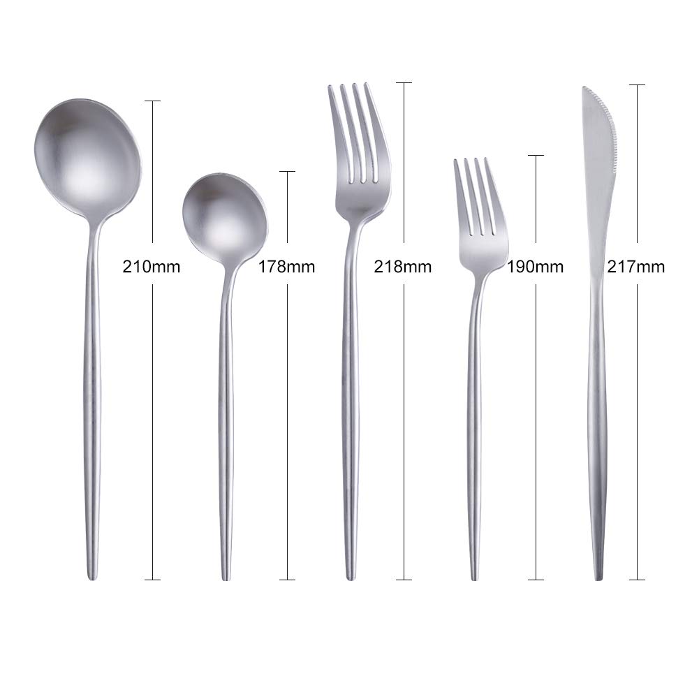 Amazon | 高級ステンレス カトラリーセット 5本セット 洋食器 オシャレ 