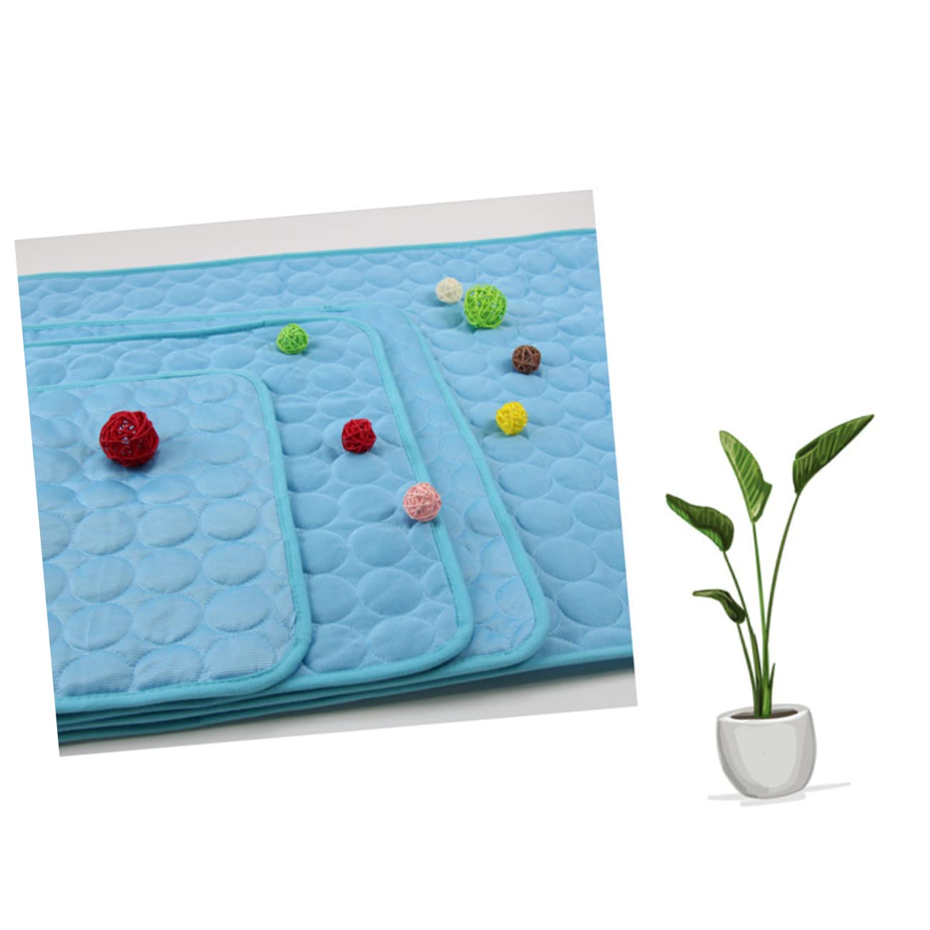 VERDANVERSE Summer Pet Cooling Mat Breathable Dog Cat Bed for Hot Weather Soft Cooling Pad for Comfortable Rest for Indoor Outdoor Use Blue