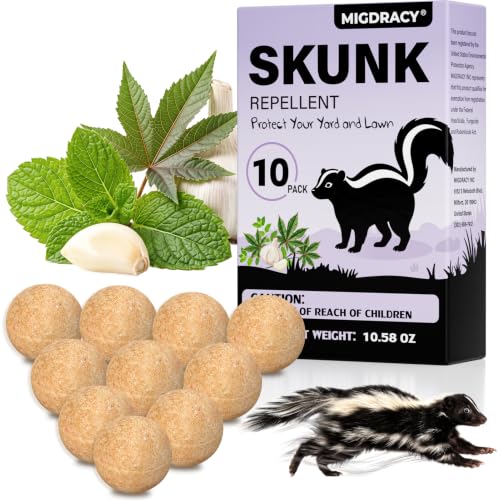 Skunk Repellent, 10 Pack Natural...