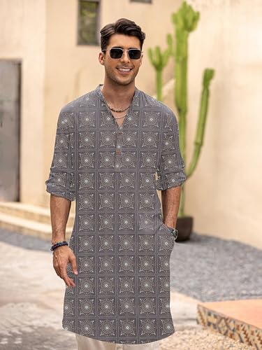 Image of BE ACTIVE Cotton Kurta for Men | Traditional and Classy Design | Indian Kurta | Full Sleeve Kurta