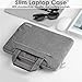 TECHGEAR Case for 11" - 12.3" Laptops, Portable Multi-functional Laptop Case with Adjustable Shoulder Strap, Luggage Strap & Suppressible Handles, Portable Sleeve Organiser Case Cover + Pockets GREY