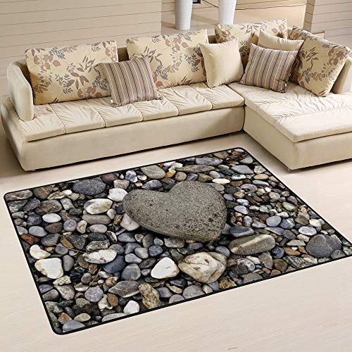 Tapis en forme de cœur gris Ruchen grand format en velours corail - 6