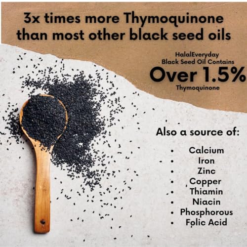 Image of USDA Certified Organic Black Seed Oil, Cold-Pressed, 4 oz Glass Bottle