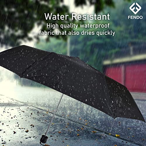Image of Fendo 3 Fold 21.5 Inch Umbrella | Waterproof & Windproof Umbrellas for Men & Women | Portable Travel Umbrella for Daily Travel, Office & Outdoor Use