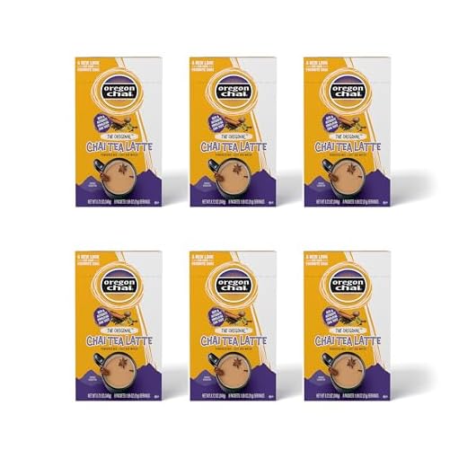 Oregon Chai Original Dry Chai Latte Mix, 8 Count (Pack of 6)