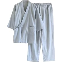 Women's Kimono Pajamas Solid Color Spring Summer Fall Loungewear Loose Cotton Breathable Japanese Clothing