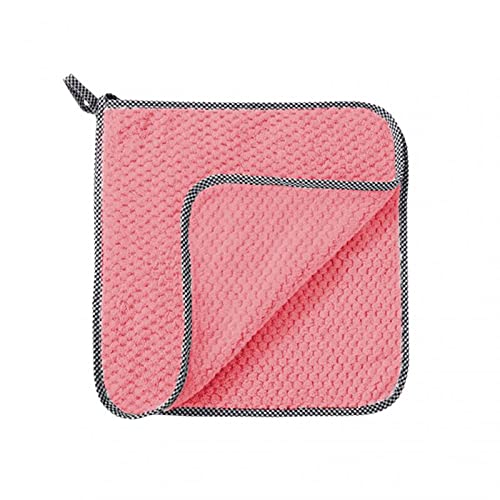 Generic 5 PCS Home Kitchen Dish Towel Daily Use Tableware Cleaning Cloth Non-Stick Oil Easy Clean Dishcloth Thickened