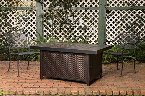Fire Sense 62750 Weyland Hammered Aluminum Convertible Gas Fire Pit Table 55000 Btu Multifunctional Outdoor Firepit thumb #7