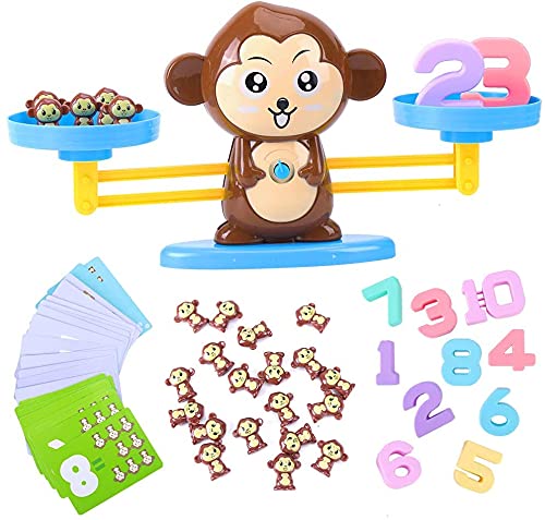 PATPAT® Math Balance Game Big Monkey Toys Early Development STEM Toys Activity Early Educational Toys Educational Counting Mathematics Game for Girls Boys Ages 3+ (34 x17x8 cm)