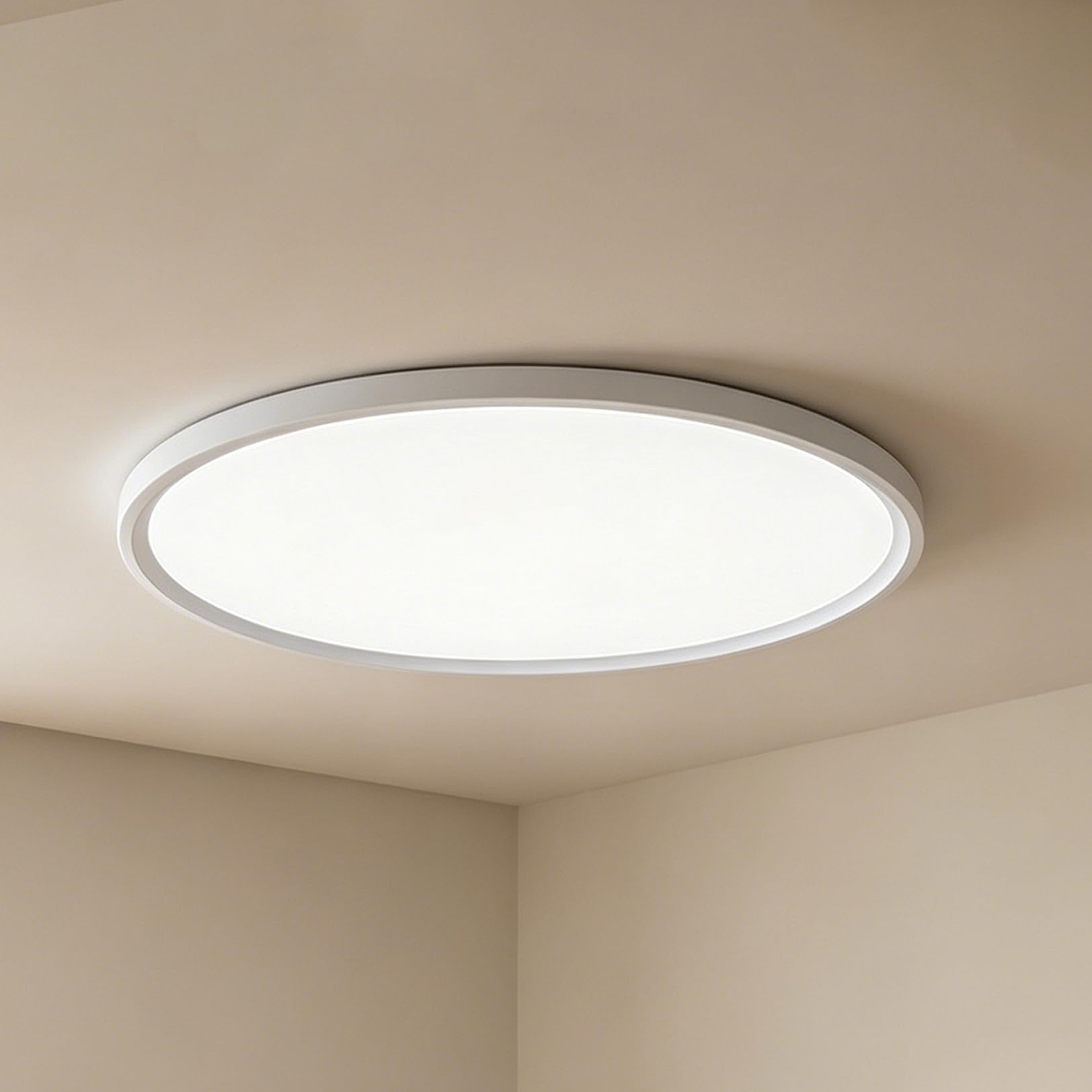 Laamiasm White 30cm 3CCT LED Ceiling Light, 6500K-4000K-3000K Adjustable, 0.8in Flush Mount 30W for Bedroom Bathroom Office