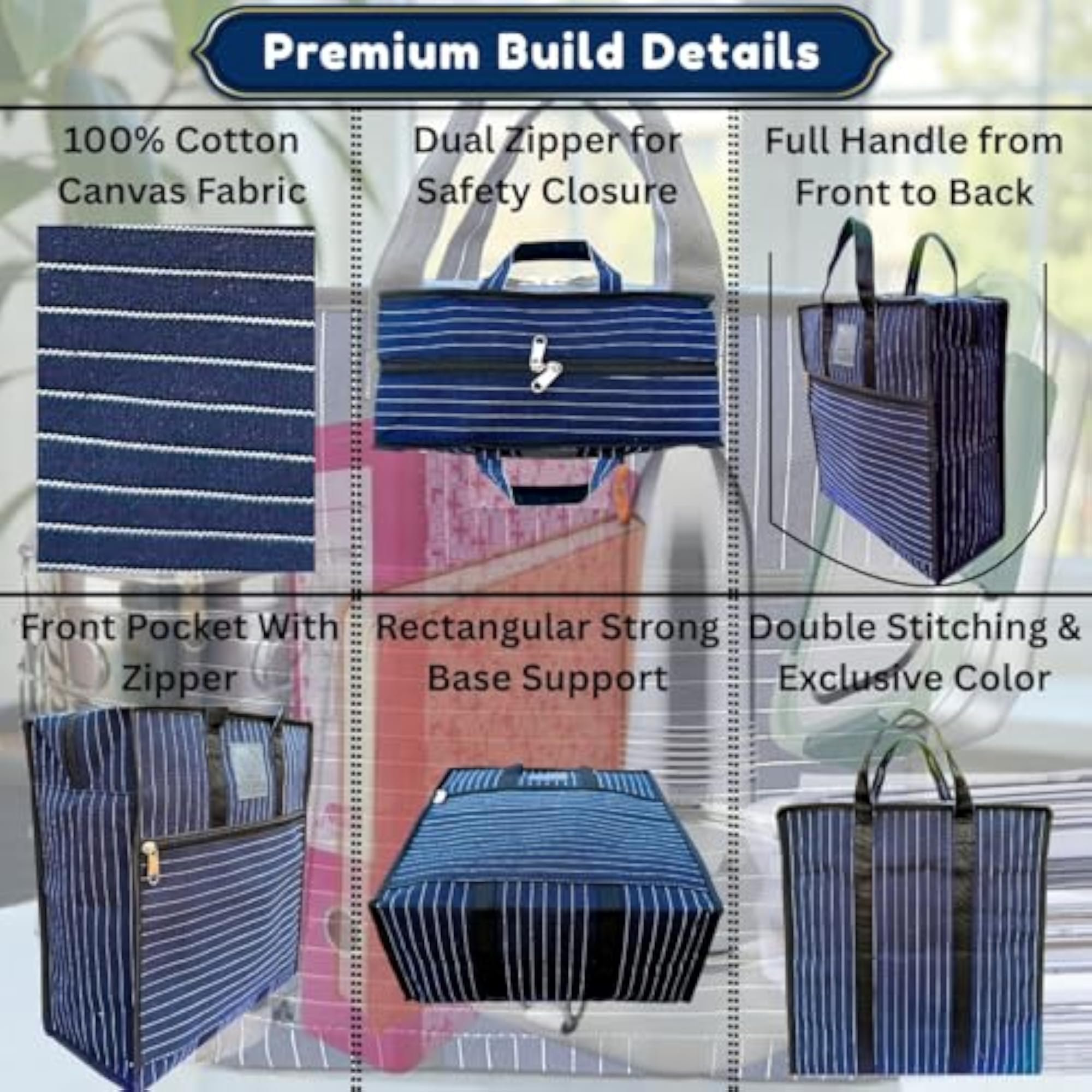 Multipurpose Tote Bag for Groceries, Office, Travel