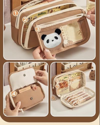 QZLSAYSL Capybara Pencil Case Cute-Brun – vue 4