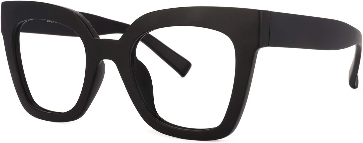 Zeelool Trendy Rectangle Blue Light Blocking Glasses for Women TR90 Eyewear Malcolm VFT0269 (VFT0269-03 Black, Non-prescription Clear Lens) - Image 2