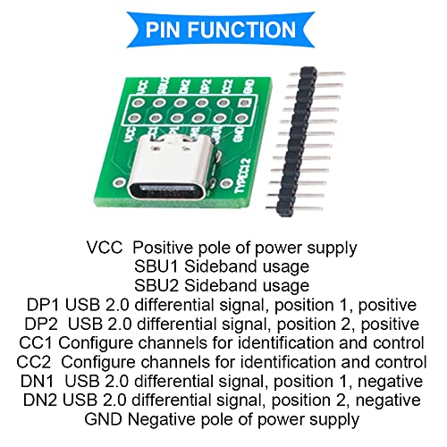 Youmile 10 Pcs Type-C USB to DIP Adapter 2.54mm 12 Pin Female Connector PCB Converter Board for DIY - Image 4