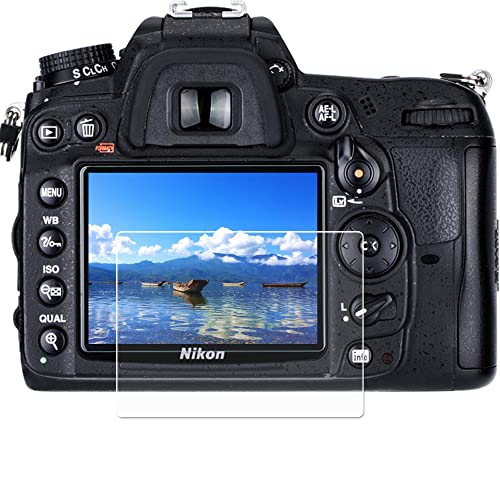 D7000 Screen Protector Compatible for Nikon D7000 SLR Digital Camera,PCTC 0.3mm 9H Hardness D7000 Tempered Glass Screen Cover,Easy to Install