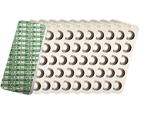 Harren24 Rapid Test Tablets for Shaker Tester, DPD 1 Free Chlorine, DPD 4 Active Oxygen, Phenol red...
