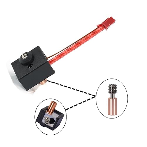 Miniatura 4 de Ender-3 S1 Aleación de titanio bimetálico Extrusora de Sprite de aleación de cobre de 0.069 in para impresora 3D Ender-3 S1 Pro (garganta bimetálica