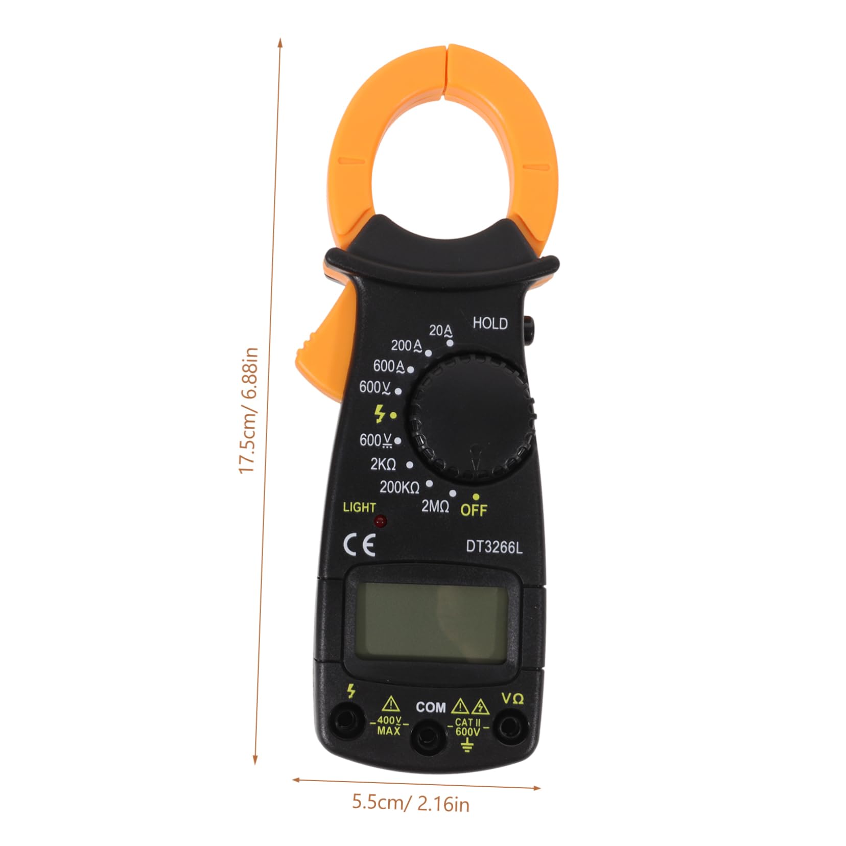 SOLUSTRE 3pièces Multimètre Numérique Portable Avec Pince Ampèremétrique Testeur De Tension Et Ohm Mesure Précise Avec Intégrale Design Ergonomique Et Facile à Utiliser