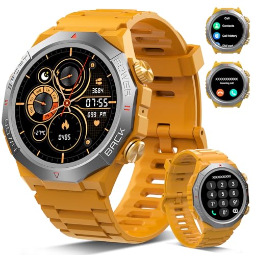 Militaire Montre Connectée Homme Femme avec Appel Bluetooth, 1.39