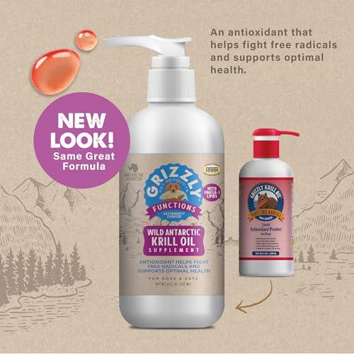 Grizzly Wild Antarctic Krill Oil All-Pure Antioxidant Canine Meals Complement, 8 oz Grizzly Wild Antarctic Krill Oil All-Pure Antioxidant Canine Meals Complement, 8 oz