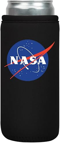 Sok It Can Sok - Funda de neopreno aislada para cerveza y refrescos (calcomanía azul tierra de la NASA, funda de lata de 12 onzas)