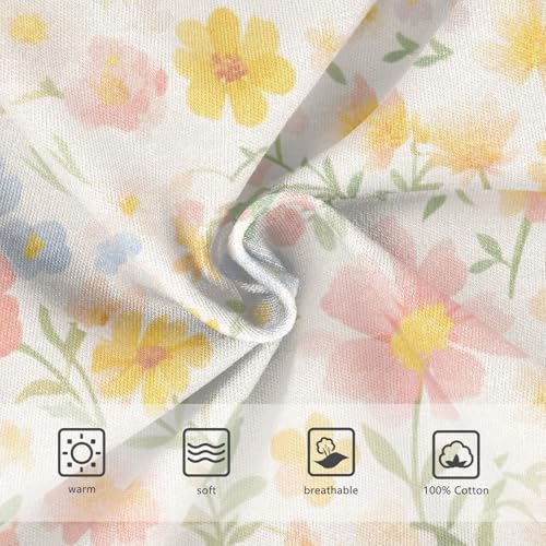 KLL Watercolor Pattern Floral Toddler Boys' Cotton Underwear Briefs Cute Undies3