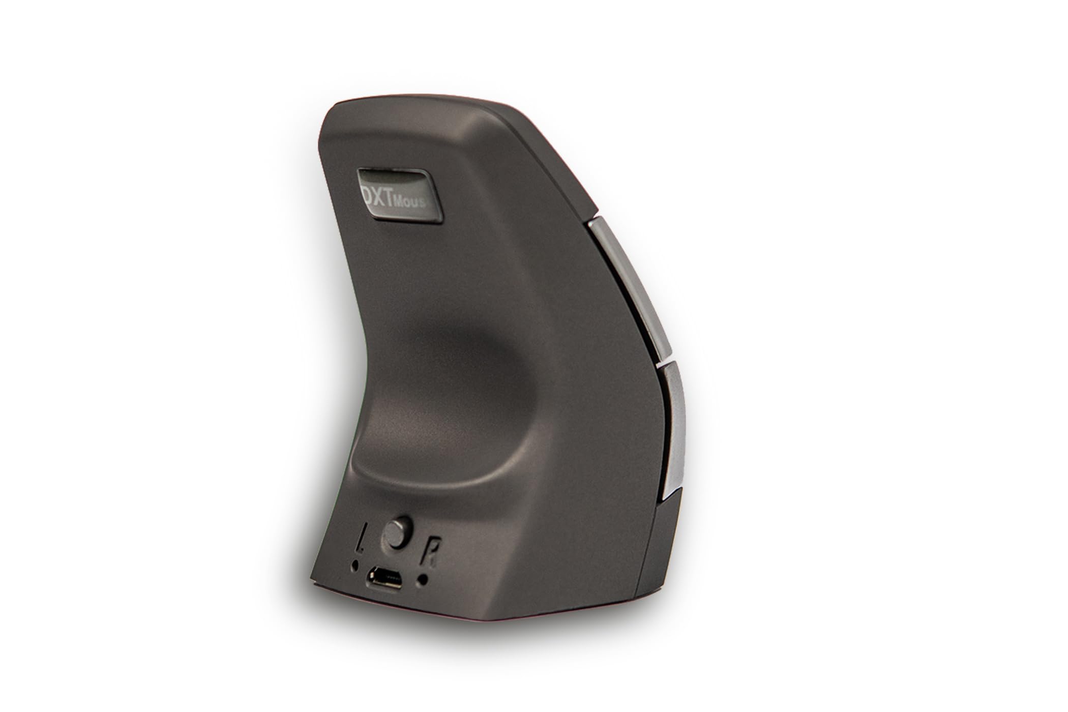 BakkerElkhuizen DXT 2 Präzisionsmaus Wireless, Ergonomische Kabellose Maus, Rechts- und Linkshänder, für Laptop/PC/Mac, Schwarz/Hellgrau