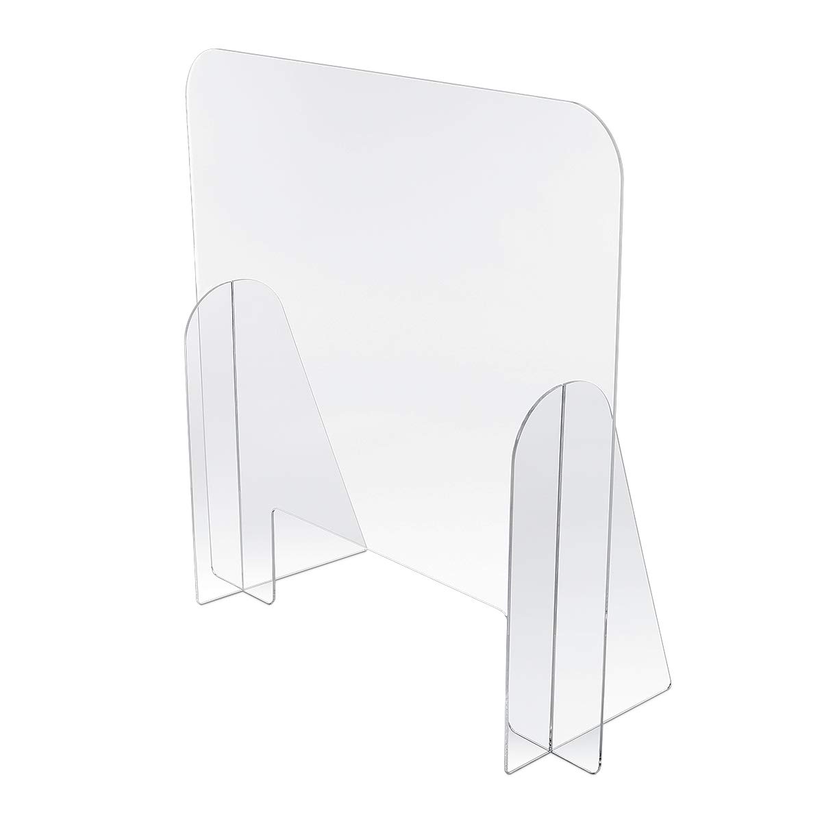Spuckschutz aus Acrylglas Virenschutz, Hustenschutz, Thekenaufsatz - Breite 50 cm, Höhe 75 cm mit Durchreiche
