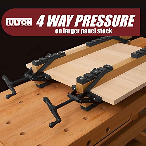 2 Pack of 4 Way Pressure Clamps For Clamping Panels - Using Pressure From All Four Directions. Ideal For Woodworkers and Cabinet and Furniture Makers, Black - Thumbnail 4