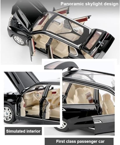Image of DEOXY Bmw X7 Suv 1:32 Scale Model Car Exclusive Alloy Metal Pull Back Die-Cast Car Diecast Metal Pullback Toy Car With Openable Doors & Light Music Best Gifts Toys Kids, Black