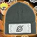 Naruto Shippuden Collection Leaf Village Headband Costume Beanie Skull Cap Silver