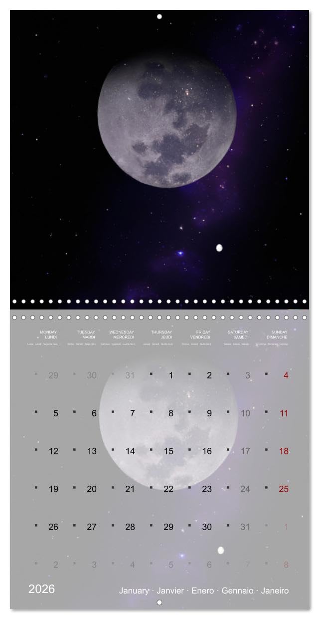 Galaxie cosmique (Calendrier mural carré 2026 30x30 cm) Calendrier double avec une page pour vos prises de notes: Le monde fascinant de l'univers