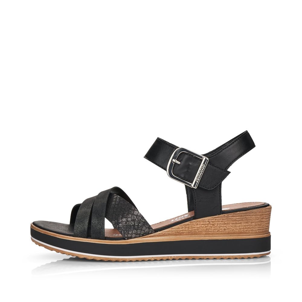 Remonte Damen Keilsandalen D6454, Frauen Sandalen
