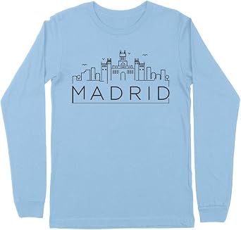 Skyline Madrid Spain Kids Long Sleeve T-Shirt Youth