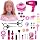 Doll Head for Hair Styling and Make Up for Little Girls, Small Styling Head Doll with Hair Accessories for Girls Makeup Practice with Hair Dryer
