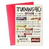 ACHICGIRL Funny 40th Birthday Card for Women Men, Happy 40th Birthday Gifts for Women Men, Unique 40 Year Old Bday Cards Gifts for Him Her, Cute 40th Birthday Decorations Ideas