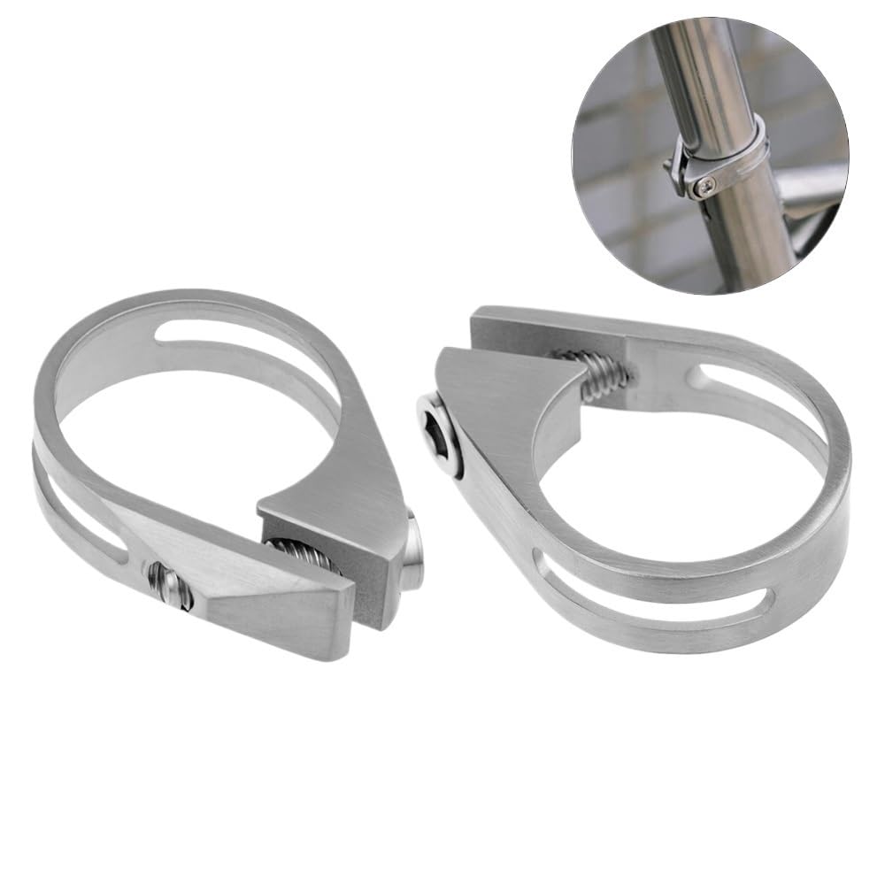 CHENJIAHAO Pinze per Sellino Morsetto reggisella for Bicicletta in Titanio Morsetto reggisella for Bici MTB 34,9 mm/31,8 mm Pinze per Sellino(34.9mm)