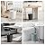 YGJT Small Trash Can, 3 Pack 1.8 Gallons Bathroom Trash Can, Slim Waste Basket, Round Garbage Can, Plastic Trash Bin for Kitchen, Dorm, Bedroom, Office, Living Room, Study, Compact Spaces(Black)