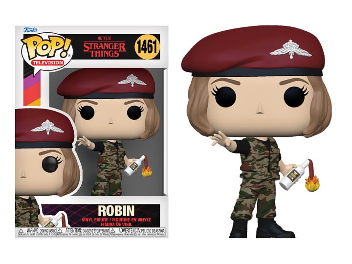 Funko Pop Stranger Things Season 4 (Wave 3) + Protector: Pop! TV Vinyl Figure (Gift Set Bundled with ToyBop Box Protector Collector Case) (Hunter Robin w/Cocktail)