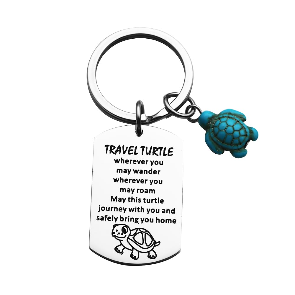 HuiuyTravel Turtle Keychain Sea Turtle Gifts Good Luck Charm for Family Friends Birthday Gifts for Turtle Lovers