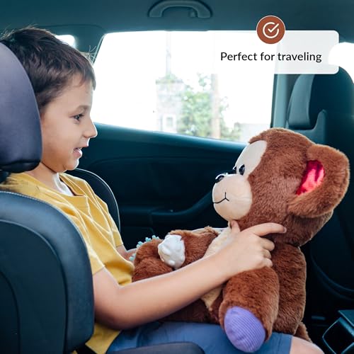 Image of ODOXIA Sensory Monkey Stuffed Animal | Sensory Plush Toy | Fidget Stuffed Animal for Kids | Great for Sensory Needs | Sensory Stuffed Animals for Children | Sensory Pillow Plush