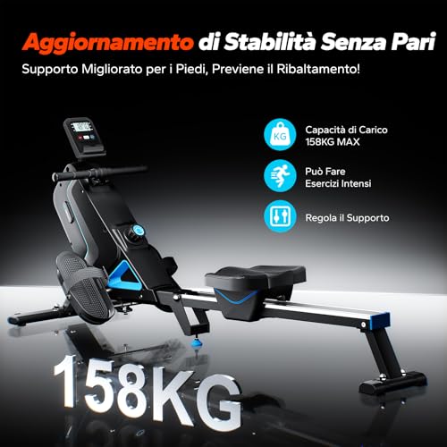 MERACH Máquina de Remo Plegable para Casa con App Exclusiva, 16 Niveles de Resistencia, Sistema Magnético Silencioso, Fácil de Montar, la Primera Opción para Fitness en Casa, MAX 158 KG - Imagen 5
