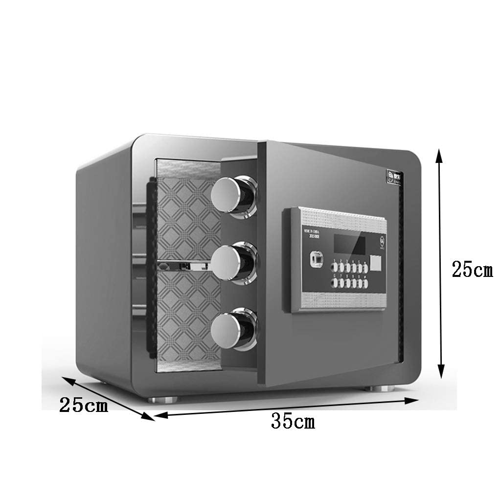 XJBTBA Cassaforte Elettronica con Password, SDeposit Interamente in Acciaio antifurto Comodino da 35 cm Stoccaggio Invisibile per Contanti/Gioielli/Documenti SCabinet