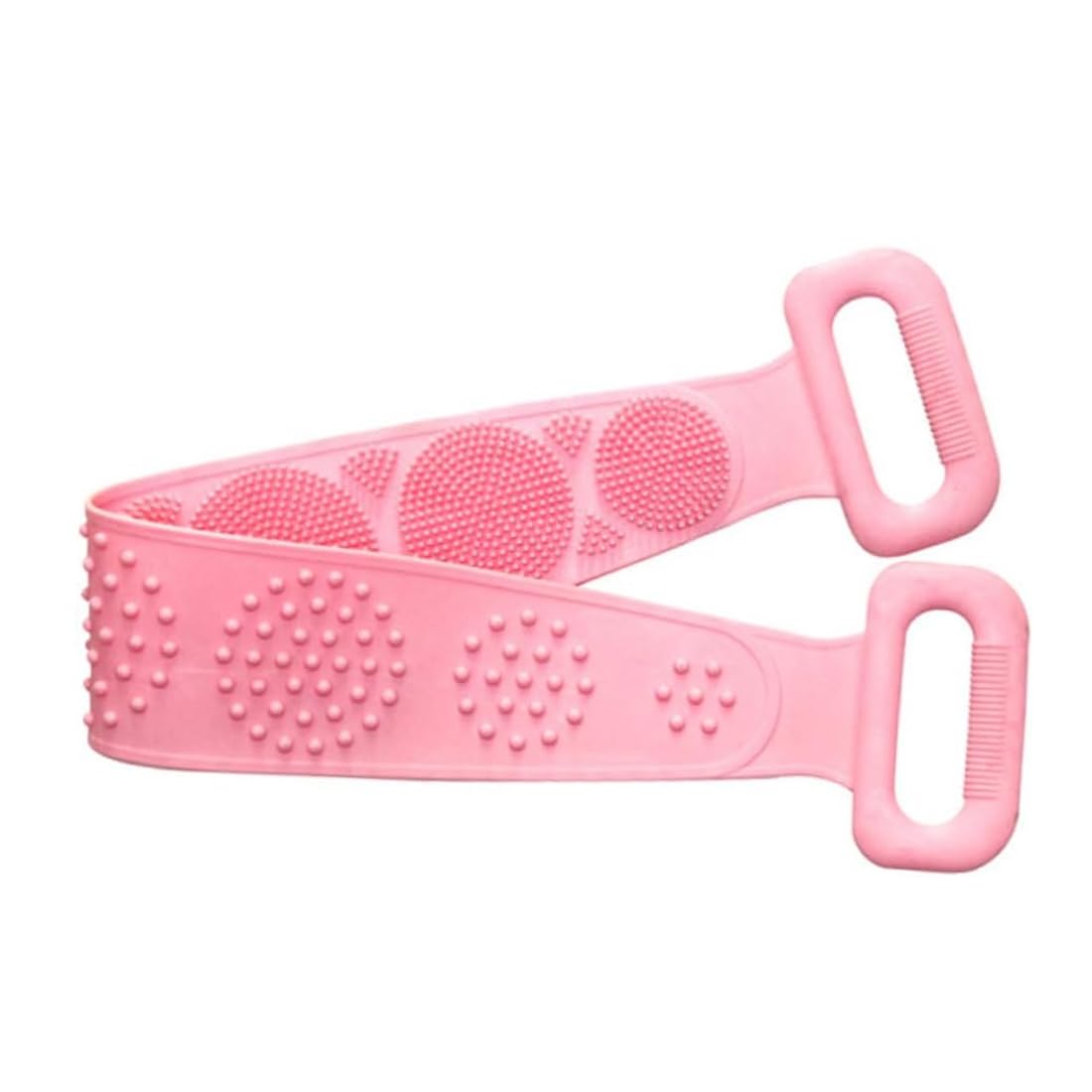 Esponja Silicona Cuerpo Cepillo para la espalda Cepillo Ducha Espalda Suave con Partículas de Masaje Doble Cara Exfoliante Corporal de Silicona Corporal cinturón de lavado con partículas de masaje